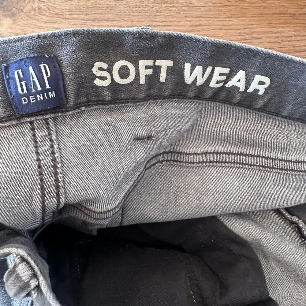 Gap Men’s Slim Soft Denim Jeans 36x32 Silver Gray - Picture 10 of 14
